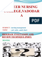 Pioneer Nursing College, Vadodar A:: Nursing Management: Pert, Mbo, Gantt Chart