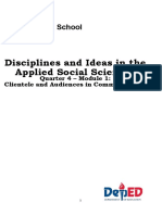 Disciplines and Ideas in The Applied Social Sciences: Senior High School