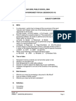 CBSE Class 9 Computer Science Worksheet 