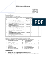 Control Systems Course Outline