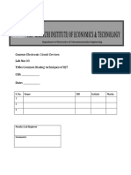 Course: Electronic Circuit Devices Lab No: 03 Title: Common Biasing Techniques of BJT CID: - Date