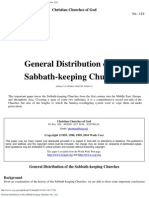 General Distribution of The Sabbath-Keeping Churches (No. 122)