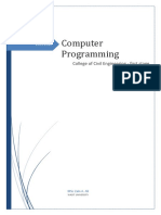 Computer Programming: College of Civil Engineering - First Stage