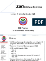 Database Systems: Lecture 3: Introduction To SQL