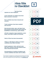 Site Shutdown Checklist