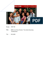 Exam: 190-720 Title:: Ibm Lotus Notes Domino 7 Sysadmin Operating Fundamentals