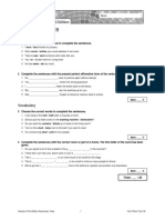 Unit 9 Short Test 1B: Grammar