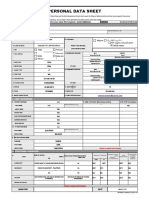 CS Form No. 212 Personal Data Sheet Revised