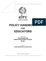 Education Labour Relations Council (ELRC) - Policy Handbook For Educators