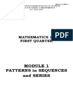 Patterns in Sequences and Series: Mathematics 10 First Quarter