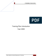 Training Plan Introduction 2009