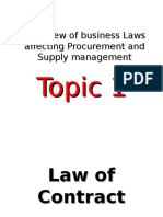 Topic 1A Legal Aspects of Procurement