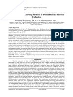 Evaluation of Deep Learning Methods in Twitter Statistics Emotion Evaluation