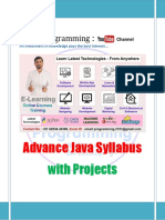 Advance Java Syllabus: With Projects