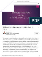 Stiffness Modifiers As Per IS 1893 (Part 1) - 2016