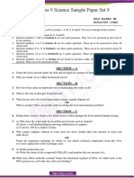 CBSE Sample Paper Class 9 Science Set 9