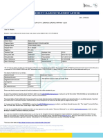 Rembursement Claim Settlement Letter: Address: Contact Number.