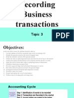 Topic 3. Recording Business Transactions