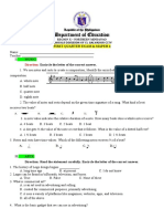 Mapeh 6 Test Questions From Q1-Q4