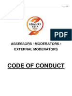 Code of Conduct: Assessors / Moderators / External Moderators