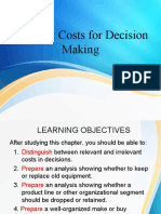 Relevant Costs For Decision Making