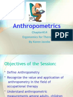 Anthropometrics: Chapter#14 Ergonomics For Therapist by Karen Jacobs