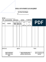 Report On The Physical Count of Property, Plant and Equipment