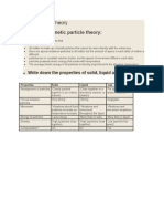 Kinetic Particle Theory For Year-8 - Final Exams