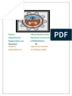 Name: Wisal Muhammad Department: Electrical Communication