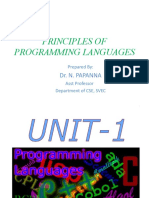 Principles of Programming Languages: Dr. N. Papanna