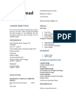 Muhammad Ali: Career Objectives Skills