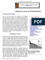 00emerging Technologies For Iron and Steelmaking