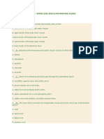 Upper Limb MCQ Answers