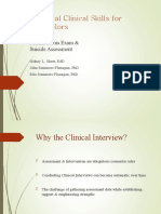 Essential Clinical Skills For Counselors: Mental Status Exam & Suicide Assessment