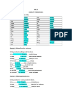 Unit 01 Complete The Exercises: Exercise 1. Add - Ing To These Verbs