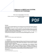 Simulation of Masonry in ANSYS and LS DY