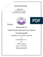 Project Submitted To Tamil Nadu National Law School Tiruchirappalli