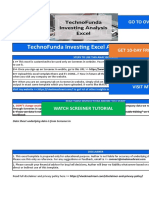 TechnoFunda Investing Screener Excel Template - VF