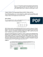 Computer Solution of Goal Programming Problems With QM For Windows and Excel