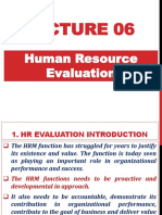 Lecture 6, Human Resource Evaluation