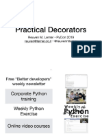 Practical Decorators: Reuven M. Lerner - Pycon 2019 Reuven@Lerner - Co.Il - @reuvenmlerner