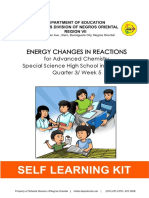 Energy Changes in Reactions: For Advanced Chemistry Special Science High School in Grade 10 Quarter 3/ Week 5