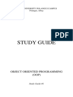 Study Guide: Object Oriented Programming (OOP)