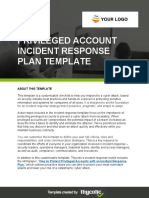 Privileged Account Incident Response Plan Template