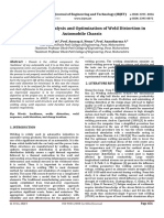 Finite Element Analysis and Opmization of Weld Distortion Chassis