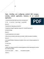 Name: Sidra Akram Class BSCS Mcqs Topic: Installing and Configuring Android SDK Manager, Creating Android Application, Anatomy of An Android Application