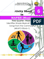 Activity Sheet In: MAPEH (Music)