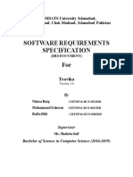 Software Requirements Specification For: COMSATS University Islamabad, Park Road, Chak Shahzad, Islamabad Pakistan