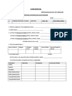 Confidential DIPR Questionnaire No. 107-A (Revised) Personal Information Questionnaire O.I.R.