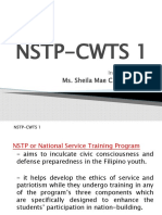 Nstp-Cwts 1: Ms. Sheila Mae C. Pogoy